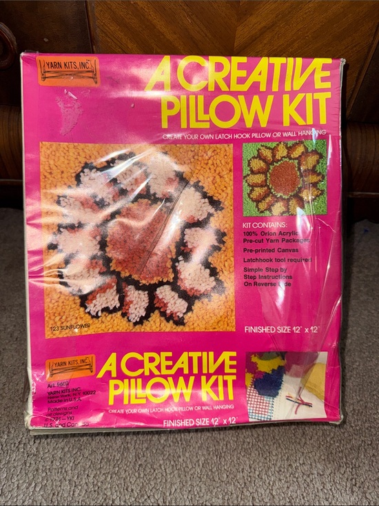 Yarn kits inc Other - Vintage latch hook kit 1974 never used